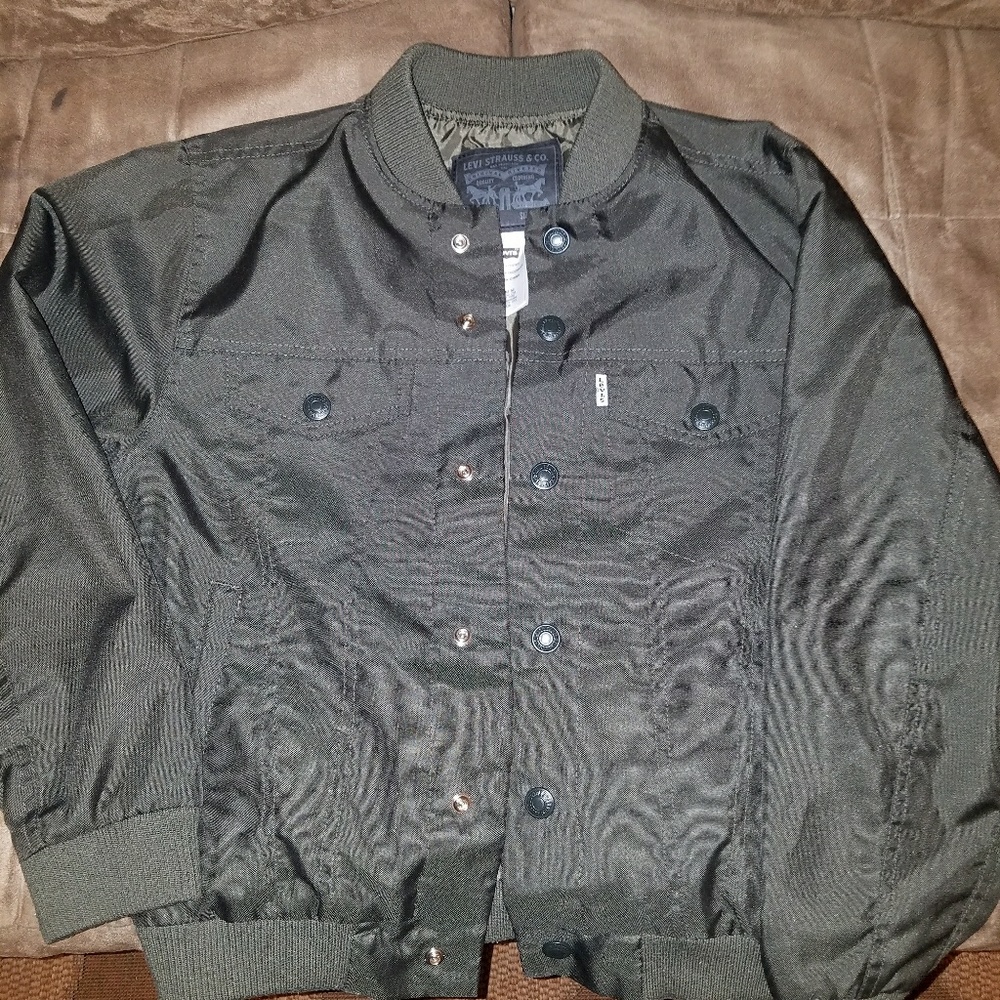 Levi's boys snap up coat with cuffed sleeves